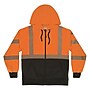 GloWear 8318BK High Visibility Long Sleeve Black Bottom Hooded Zip-Up Sweatshirt, ANSI Type R Class 3, Orange, X-Large (23075)~#|#~AEA9DB99-C95C-48A3-A67B6B4317806585_sc7