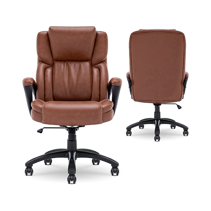 Serta Garret Ergonomic Bonded Leather Swivel Executive Chair