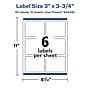 Avery Laser/Inkjet Rectangle Waterproof Multipurpose Labels, 3.75"  x 3", White, 60/Pack (94248)~#|#~AEAB946F-28D2-476C-8260AA2DFCE278D0_sc7
