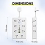 Overtime OS70 22-in-1 Multi-Port Power Strip with 16 AC Outlets, 3 USB-A & 3 USB-C Ports, White (OADOS70)~#|#~AEACC63F-B60D-479D-A28D353A1C236CA7_sc7