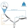 Mount-lt! Height Adjustable Dual Monitor Desk Mount With Gas Spring Arms, Holds 13" to 32" Monitors, Silver (MI-1772)~#|#~AEADF43D-4A76-4A9E-9D46CE1456724230_sc7