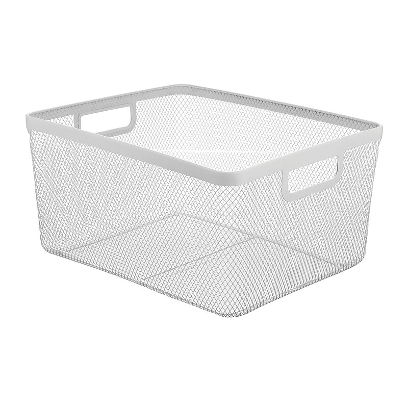 mDesign Steel Organizer, Matte White (25970) image 1