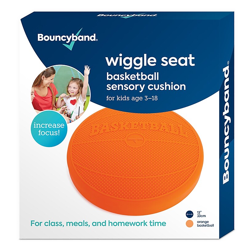 Bouncy Bands Basketball Sensory Wiggle Seat, Orange (BBAWSSBAOR) image 1