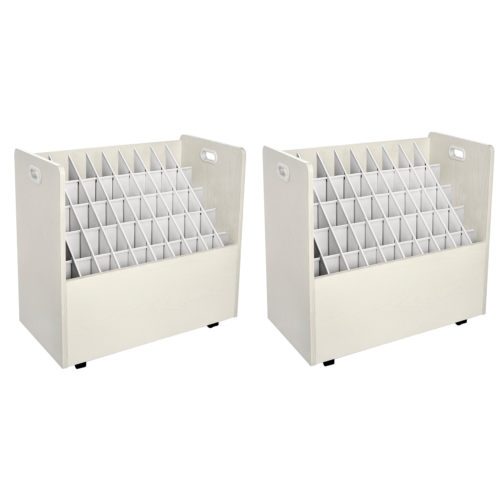 AdirOffice 50-Slot Mobile Roll File, 28.5″H x 30″W x 15.75″D, White, 2/Pack (626-WHI-2PK) Sansujyuku sansujyuku.com