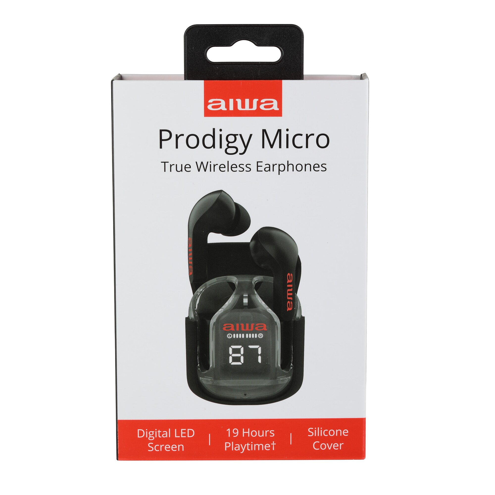 Aiwa Prodigy Micro Wireless Earbuds, Bluetooth, Black (AI1007-BLK-T35-12) Simolary simolary.com