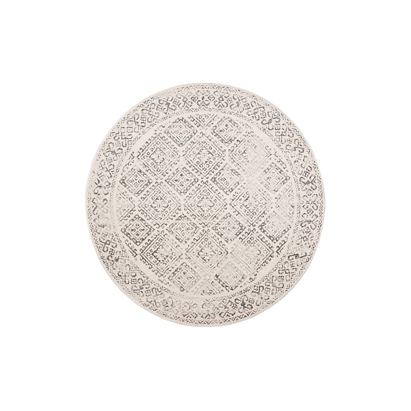 Safavieh Tulum Collection 10' Round Indoor Area Rug, Machine Made, Ivory/Grey (TUL264A-10R) image 1