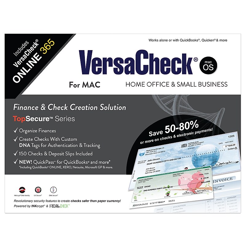 VersaCheck for MAC Download + VersaCheck ONLINE Platinum, 1-Year Subscription (VCMAC-9486) image 1
