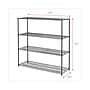 Alera BA Plus 4-Shelf Wire Shelving Kit, 72" x 24" x 72", Black Anthracite Plus (ALESW207224BA)~#|#~AEC04487-CBFF-4A32-AFB65FE74373BD77_sc7