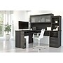 Bestar Dayton 62.6"W Laminated Wood L-Shaped Computer Desk Bundle, Bark Grey (88420-47)~#|#~AEC32404-BF6C-4329-85CF98A513AC1B3A_sc7