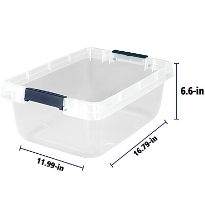 Home Logic 15 Qt. Latch Lid Storage Bins - Thumbnail 3