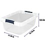 Home Logic 15 Qt. Latch Lid Storage Bins, Clear/White, 8/Pack (7101)~#|#~AEC3C593-FB4D-4A69-A5352B185800F24B_sc7