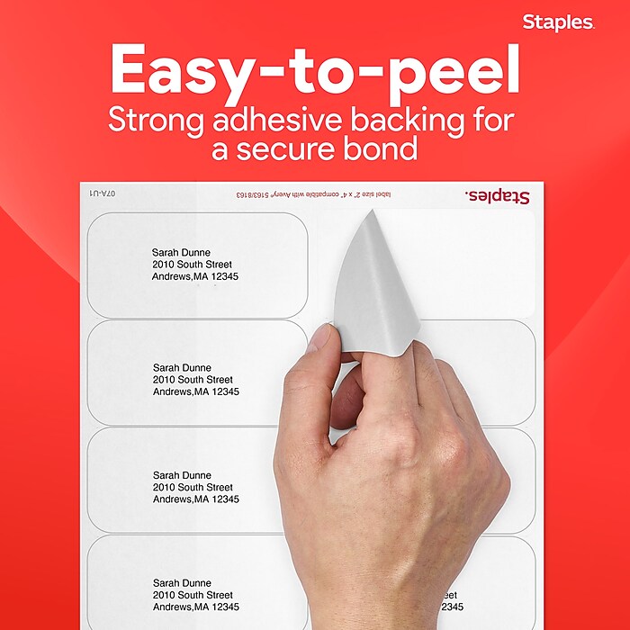 Staples Laser/Inkjet Shipping Labels, 2
