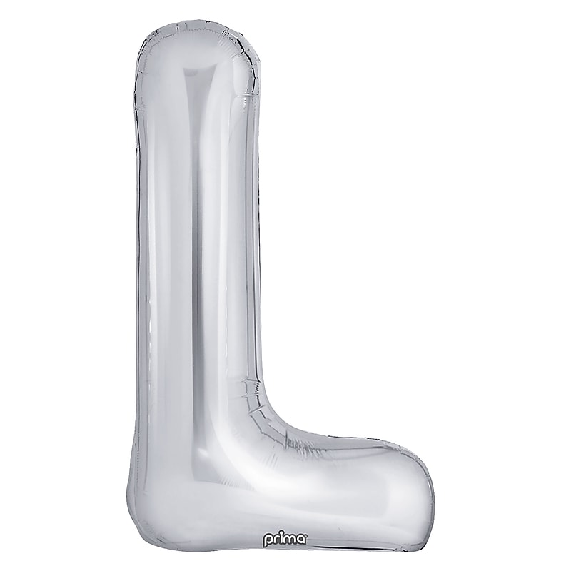 Party City 16" "L" Foil Balloon, Silver, 2/Pack (AM60050276-18) image 1