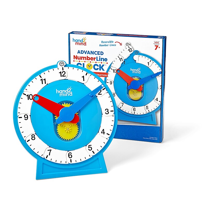 Hand2Mind Magnetic Demonstration Advanced NumberLine Clock (HTM93411) image 1