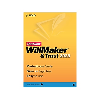 Quicken WillMaker & Trust 2023 for 1 User, macOS, Digital Download (ESD-WM23)