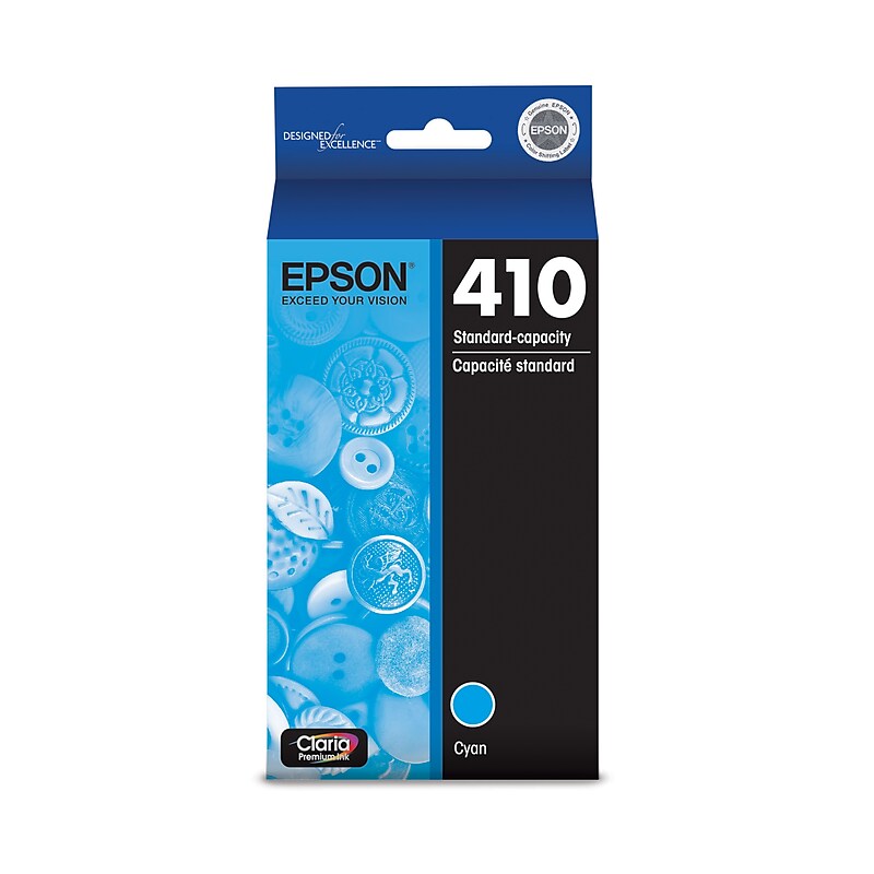 Epson T410 Cyan Standard Yield Ink Cartridge (T410220S) image 1