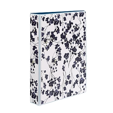 Avery Durable Mini 1" 3-Ring Fashion Binders for 5 1/2"x8 1/2" paper, Round Ring, Painted Floral (18444)