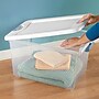 Sterilite 64 Quart Latching Storage Bin with Lid, Plastic, White, 6/Carton (14978006)~#|#~AEEFF0F2-F171-4485-9D959DE45E32E52E_sc7