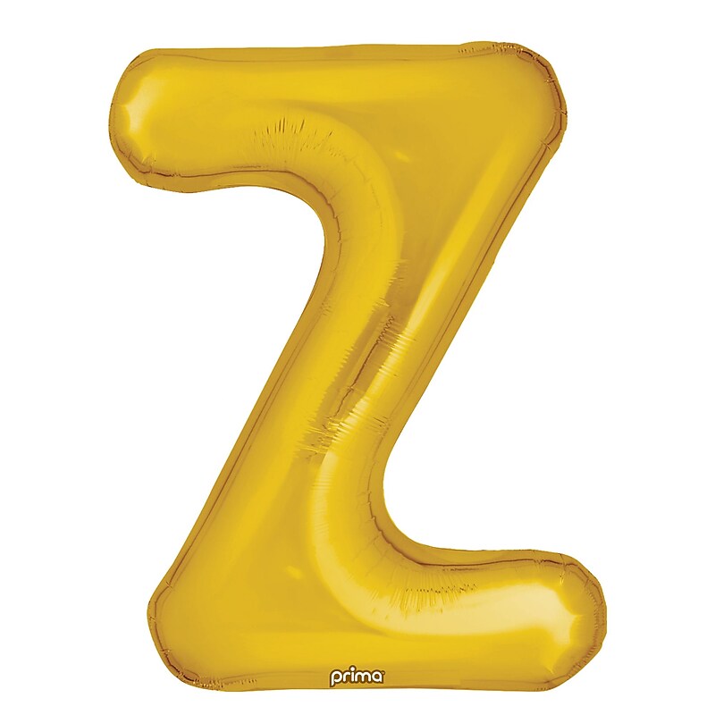 Party City (Air-Filled) 16" "Z" Foil Balloon, Gold, 2/Pack (AM60050239-19) image 1