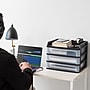 Iris Medium 3-Drawer Desktop Storage, Plastic, Black/Clear (150181)~#|#~AEF2BAB7-C0E3-4FDB-A260B7FF77A89168_sc7