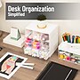 Mind Reader 9-Compartment Plastic Desk Organizer, White (BOX9-WHT)~#|#~AEFA33DD-2E3D-4776-A79FD9D8DC68C40E_sc7