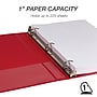 Samsill Durable 1" View Binders, D-Ring, Made in USA, Black, Blue, Red, Green, 4/Pack (MP46409)~#|#~AEFFFFFE-279A-4928-8AF610C71F32A715_sc7