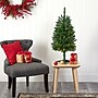 Nearly Natural Slim Green Mountain Pine Artificial Christmas Tree, 3' (T1599)~#|#~AF007548-2545-4C60-8570C9694C6FD954_sc7