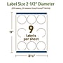 Avery Dissolvable Decorative Edge Multipurpose Labels, 2.5" Dia., Off-white, 225/Pack (94516)~#|#~AF048D96-2048-4EAA-945E151B2419B04D_sc7
