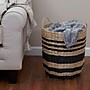 Household Essentials Cattail and Paper Pillar Basket with Integrated Handles, Natural/Black (HHML-6725)~#|#~AF06BC25-FE0E-48EA-8C52D9F252355099_sc7