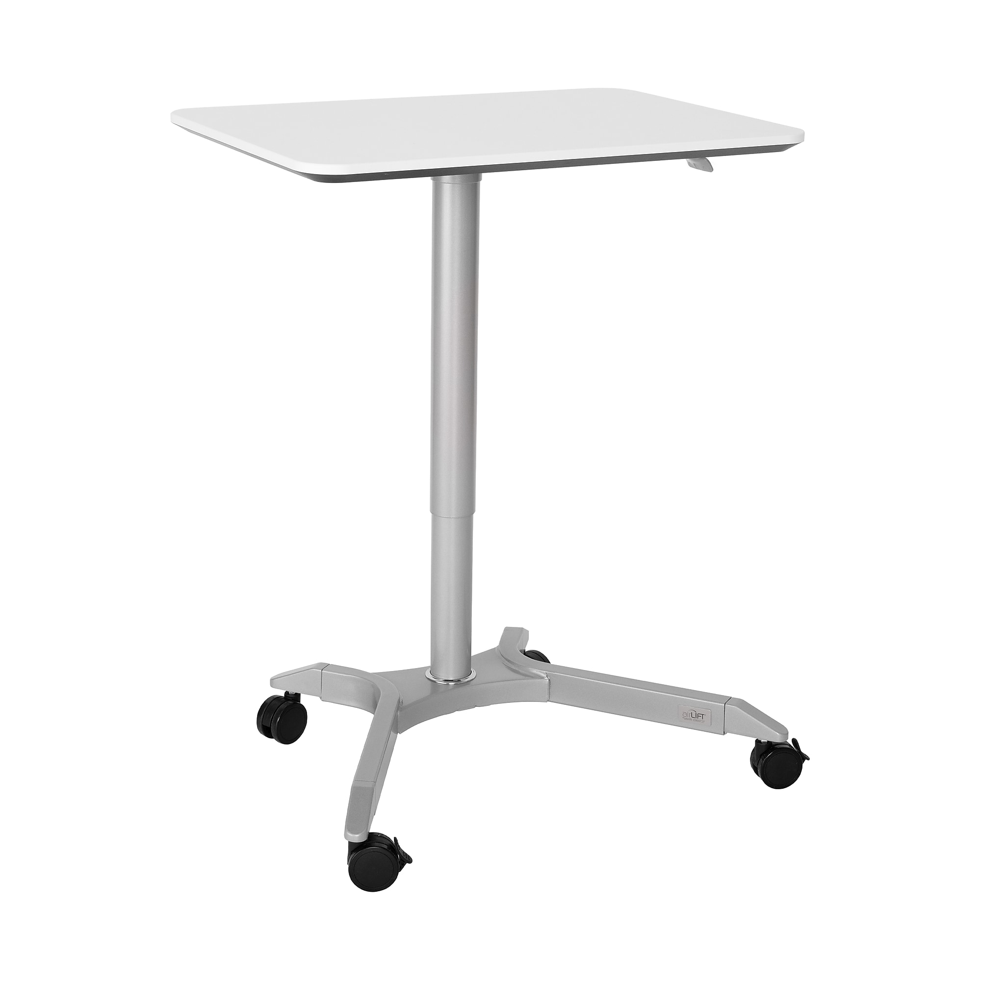 Seville Classics airLIFT XL 28″W Manual Rectangular Height Adjustable Mobile Sit-Stand Desk, White (OFF64801B) Sansujyuku sansujyuku.com