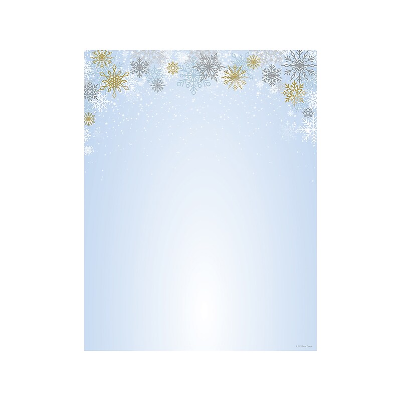Great Papers Snowy Day Seasonal Letterhead, Multicolor, 25/Pack (2023049) image 1