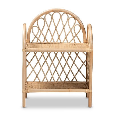 bali & pari Hammond 2-Shelf Natural Rattan Display Shelf, 29.7″ x 21.7″ x 13.8″, Natural (208-12686-HiT) Sansujyuku sansujyuku.com