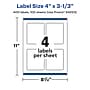 Avery Laser/Inkjet Rectangle Waterproof Multipurpose Labels, 3.33"  x 4", White, 400/Box (94223)~#|#~AF1DA412-8DBF-48CC-908F6FDAF5768A2F_sc7