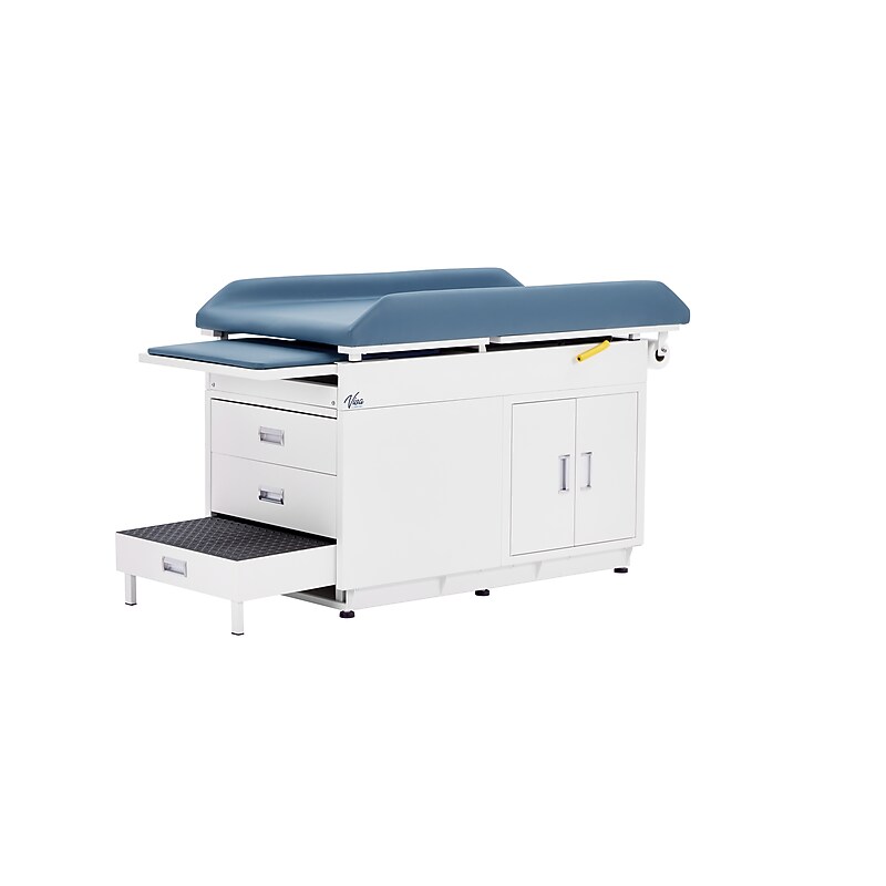 Viva Comfort Pediatric Exam Table with Step Stool & Storage, 500 lbs. Capacity, Blue (ADI996-09-PMB-BLU-MK) image 1