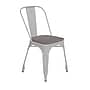 Flash Furniture Perry Indoor-Outdoor Stackable Chair, White with Gray Seat (CH31230WHPL1G)~#|#~AF1F7DBD-BF08-4CCC-8DBFE28C74B35A72_sc7