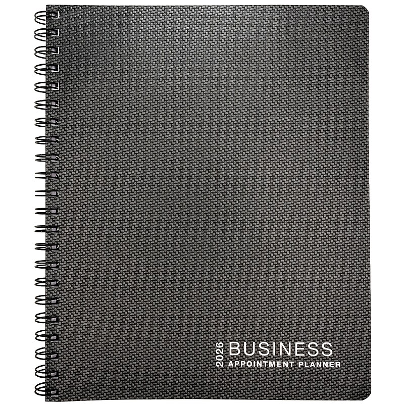 2026 Global Printed Products 8.5" x 11" Weekly & Monthly Planner, Paperboard Cover, Carbon (RRY26-8511-APPT) image 1