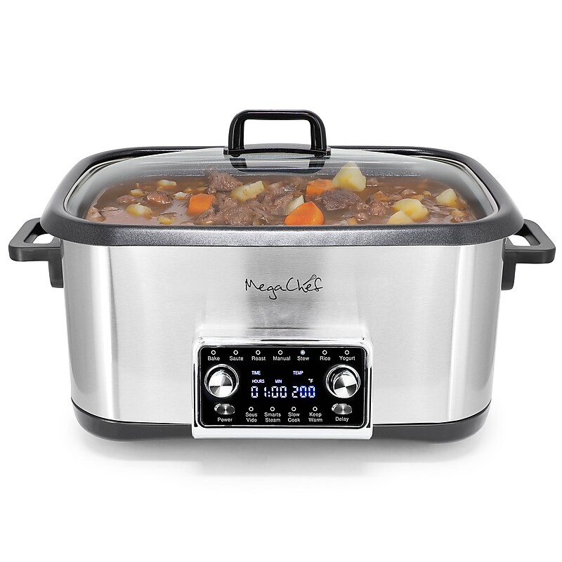 MegaChef 8 Qt Multicooker, Silver (935122913M) image 1