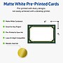 Avery Gold-Green Border Matte Blank Card, White, 20/Pack (S00-FDN)~#|#~AF2B0B65-4C6E-47EF-9D8EDCE87B64AEBE_sc7