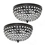 Lalia Home Crystal Glam 2 Light Ceiling LED Flush Mount, Restoration Bronze, 2/Set (LHM-2000-RZ-2PK)~#|#~AF302AFD-2EB0-41F8-A7E75AB9B9D82DF8_sc7