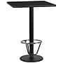 Flash Furniture Square Laminate Table Top with Round Base, 30" x 30", Black (XUBK3030TR18B3F)~#|#~AF39F03A-7C42-4F4F-90065FA52BF23EC3_sc7