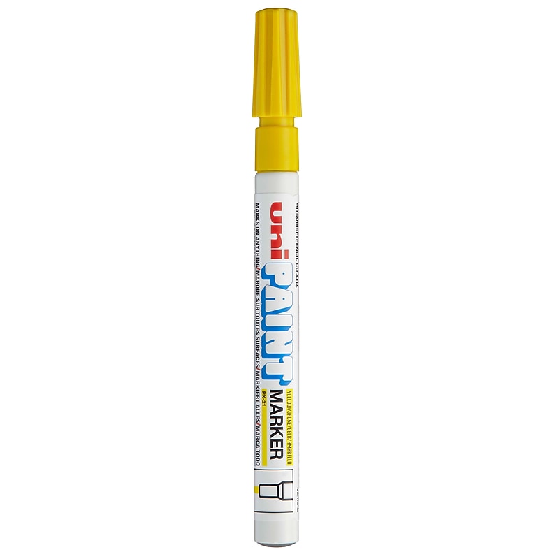 uni PAINT PX-21 Oil-Based Paint Marker, Fine Line, Yellow (63705) image 1