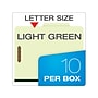 Pendaflex Reinforced Pressboard Classification Folder, 1-Dividers, 1 3/4" Expansion, Letter Size, Light Green, 10/Box (17172EE)~#|#~AF405567-3DE0-4033-A268A04D115D008C_sc7