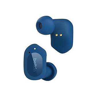 Belkin SoundForm Wireless Active Noise Canceling Earbuds Headphones, Bluetooth, Blue (AUC005BTBL)