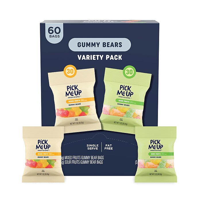 MNM  PRECIOUS  20250mg  3個セット Pick Me Up Provisions™ Mixed & Sour Fruits Gummy Bear Variety Pack