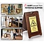 Alpine Industries Wet Floor Sign, 24" x 15", Rubber Wood/Brass (499-BRA)~#|#~AF453F0F-A53E-4354-B03AD5A6BED1D9A8_sc7