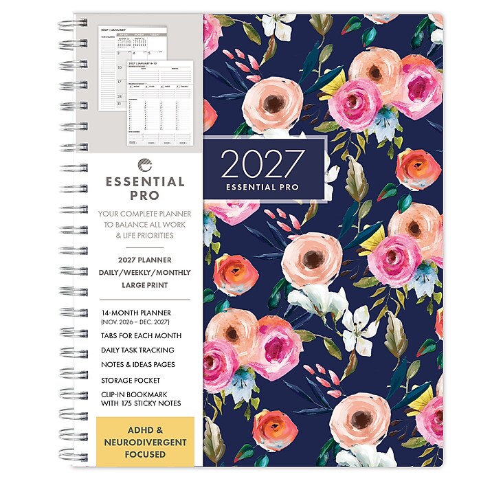 2027 Excello Brands Essential Pro Planner 8.5