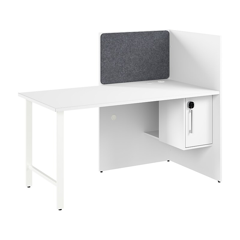 Bush Business Furniture Hustle 60"W Cubicle Workstation, White (HUCB260WH) image 1