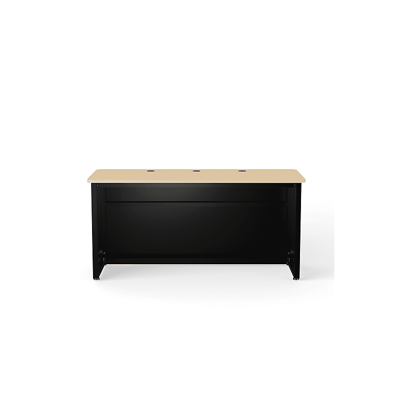 VersaDesk 60"W Enclosed Versa Classroom Desk,Maple/Black (CD6024-BM) image 1