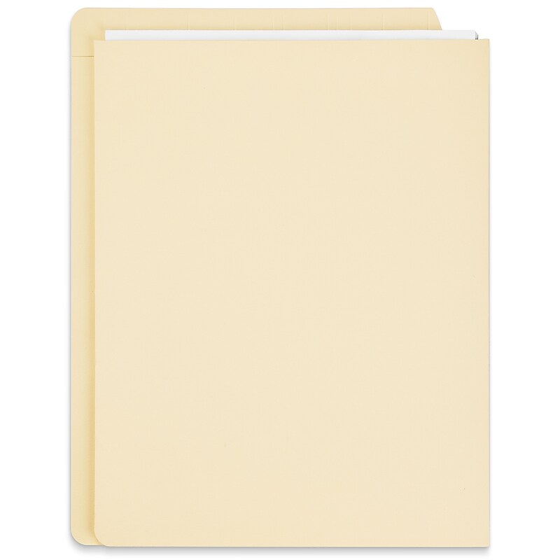 Staples End Tab File Folder, Straight Cut, Letter Size, Manila, Reinforced Tab, 50/Box (ST62572) image 1