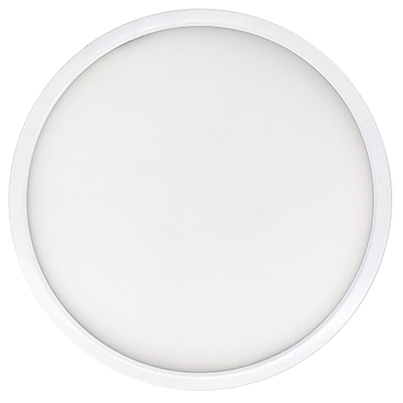 Bulbrite 7" Round 10.3-Watt 5 Color Selectable LED Flush Mount Light, 1150 Lumens, White (773607) image 1